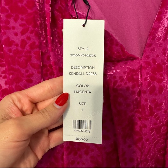 VERONICA BEARD Kendall Velvet Burnout Asymmetrical Dress - Picture 10 of 13